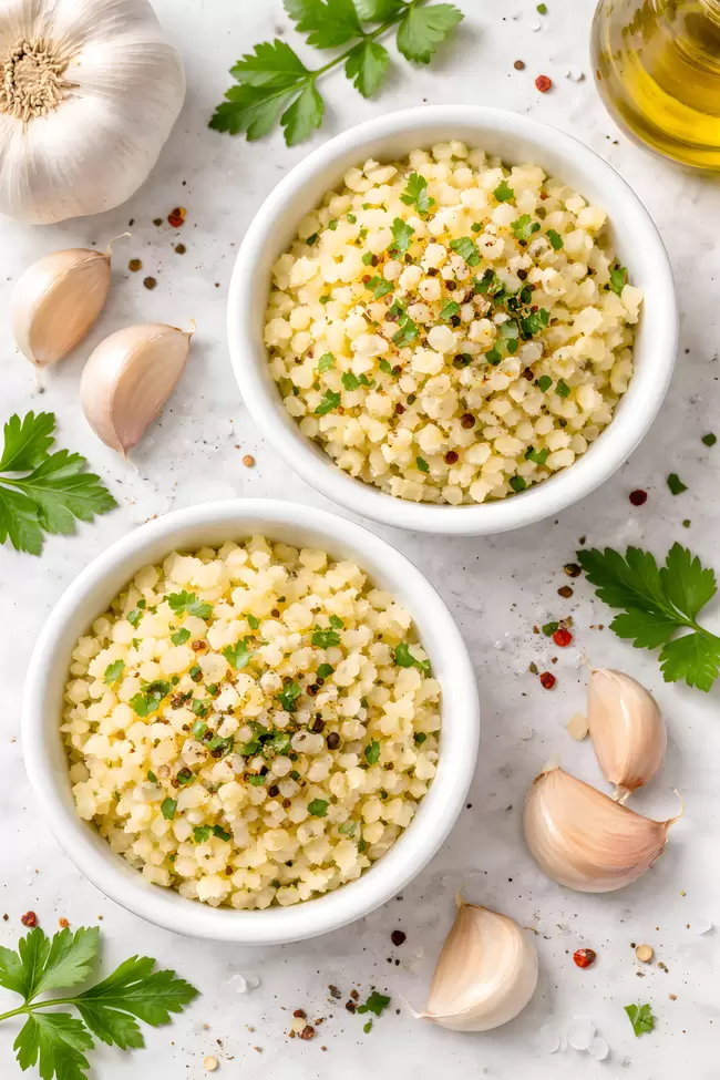 Knuspriger Bulgur-Salat mit Kräutern und Gewürzen