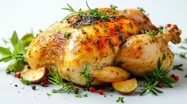 Knuspriges Hähnchen mit Kräutern und Zitrone