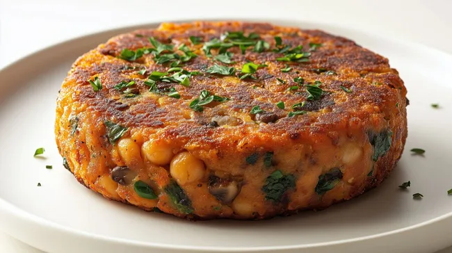 Knuspriges Kichererbsen-Patty mit Kräutern