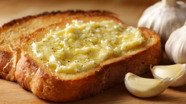 Knuspriges Knoblauchbrot mit geschmolzener Butter