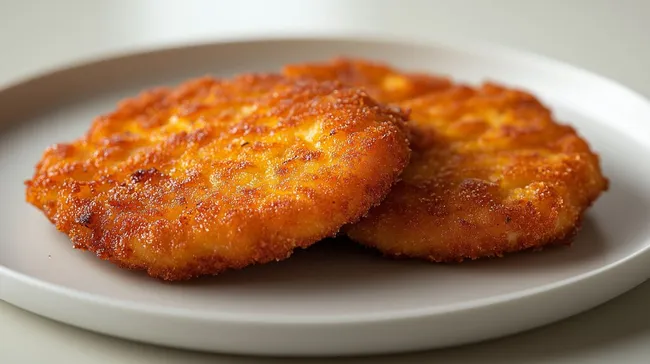 Knuspriges veganes Sellerie-Schnitzel auf Teller