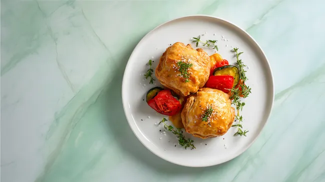 Köstliche Blätterteig-Päckchen mit gegrilltem Gemüse