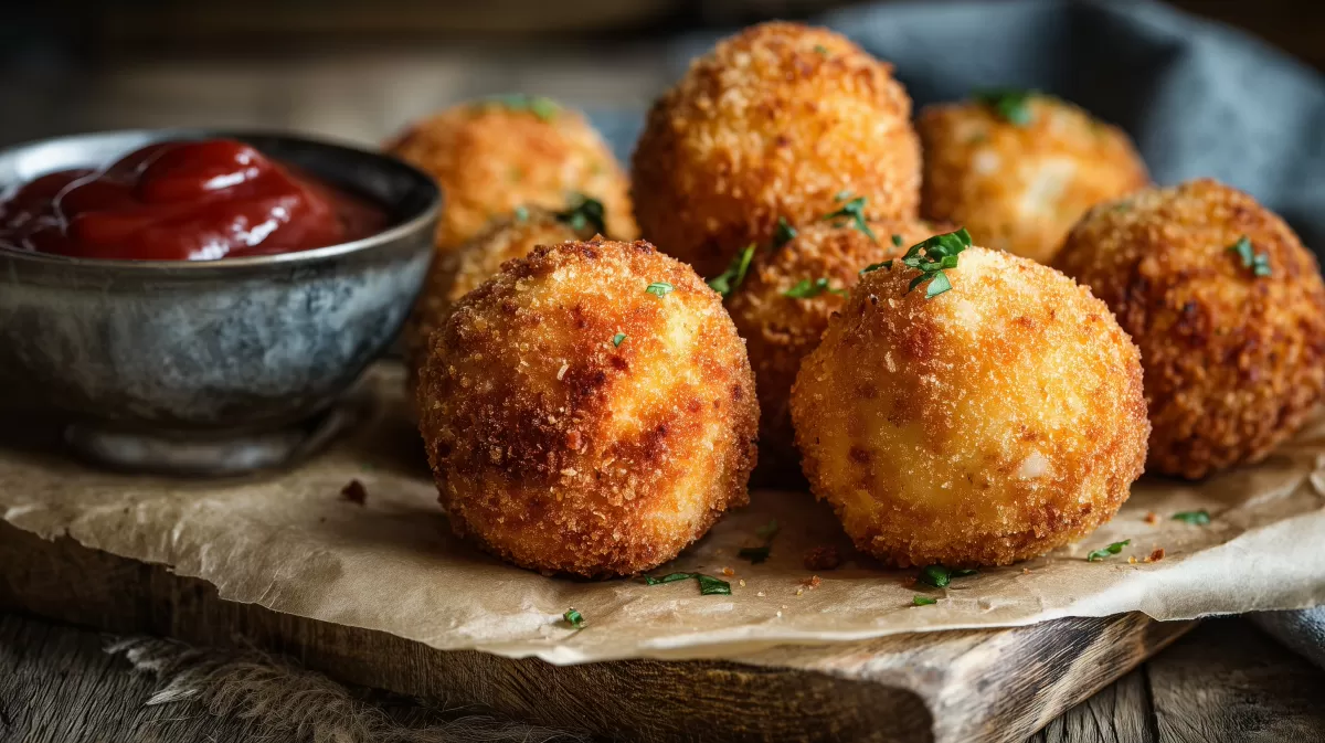 Köstliche Brezelknödel mit Tomatendip