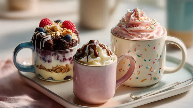 Köstliche Dessert-Kreationen mit Früchten und Creme