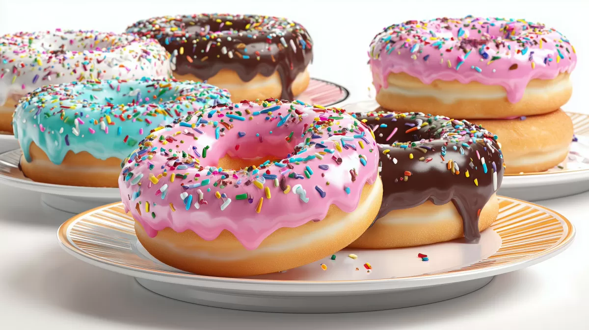 Köstliche Donuts in bunter Pracht