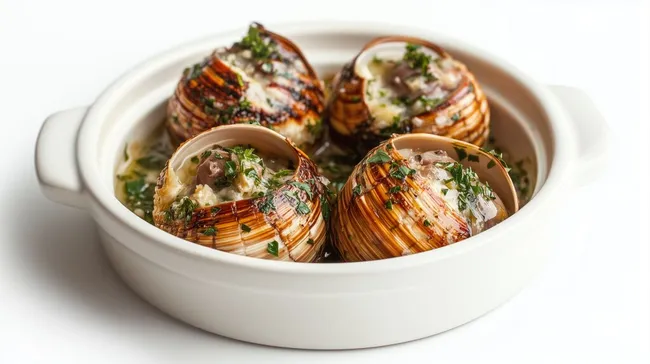 Köstliche Escargot-Schnecken in Knoblauchbutter
