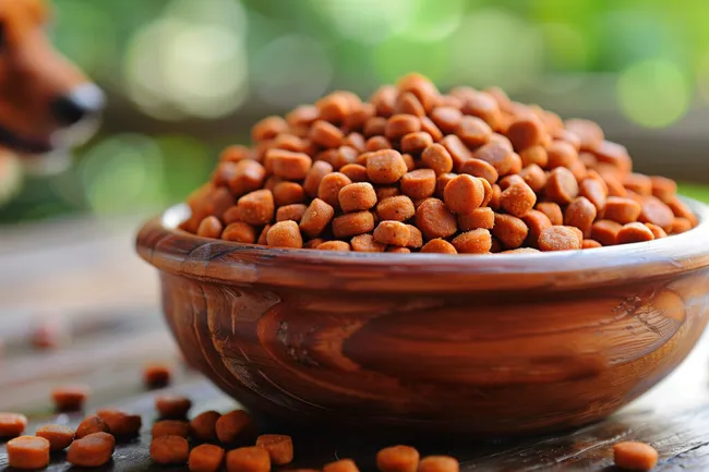 Köstliche geröstete Kichererbsen in einer Holzschale