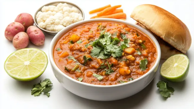 Köstliche indische Curry-Schüssel mit Gemüsebeilage