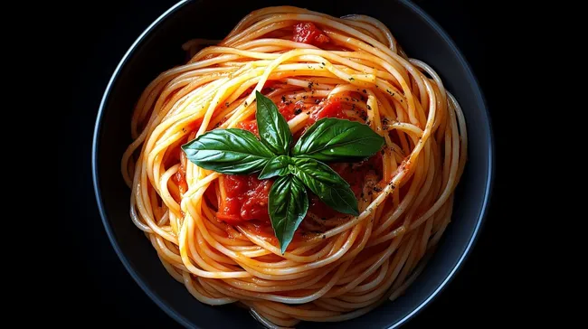 Köstliche italienische Pasta mit frischer Tomatensauce