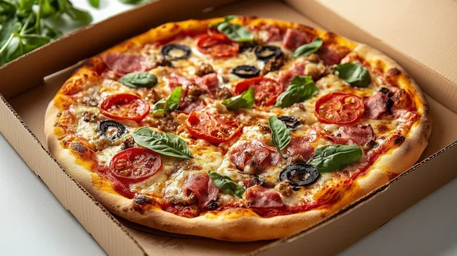 Köstliche italienische Pizza mit frischen Zutaten