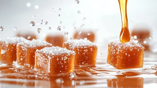 Köstliche karamellisierte Fruchtgummis mit Kristallzucker