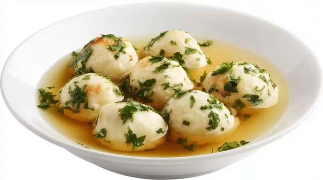 Köstliche Kartoffelklöße in würzigem Brühe