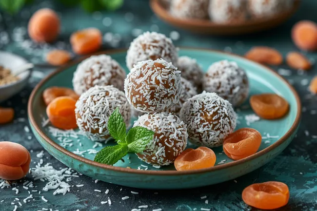 Köstliche Kokosrum-Kugeln mit Orangen