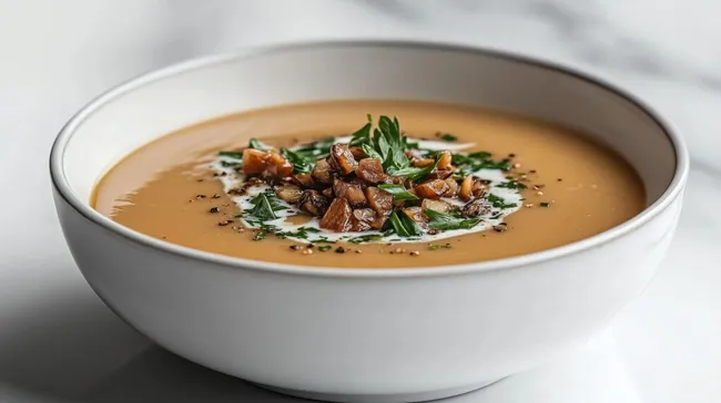 Köstliche Maronensuppe mit knusprigen Toppings