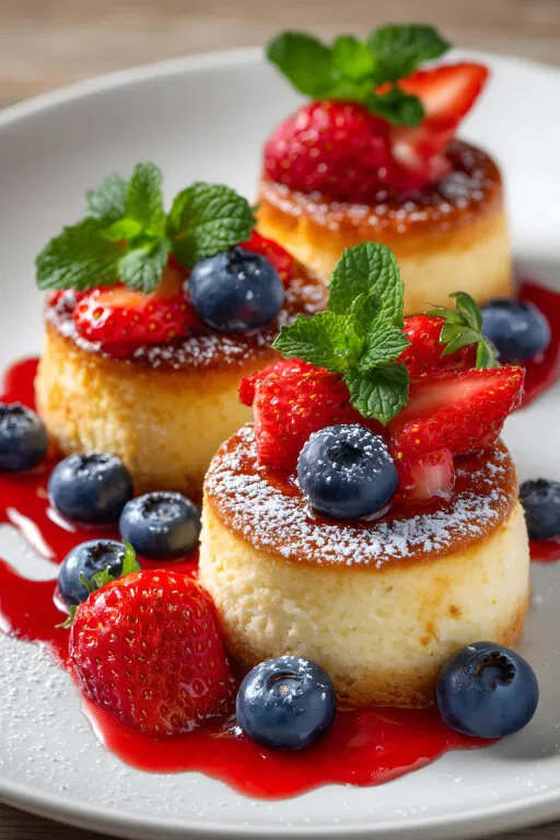 Köstliche Mini-Käsekuchen mit Beeren