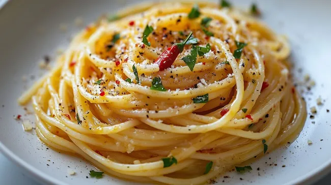 Köstliche Pasta alla Carbonara mit Peperoncino