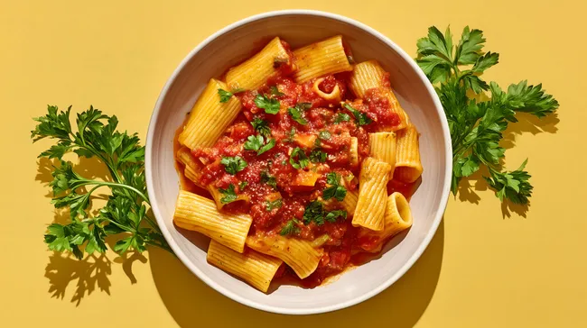 Köstliche Pasta mit hausgemachter Tomatensauce