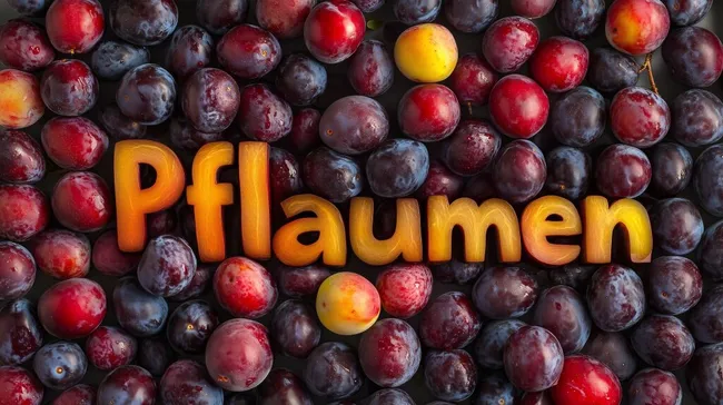 Köstliche Pflaumenfrucht-Komposition