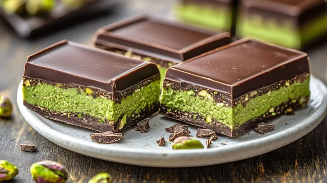 Köstliche Pistazien-Schokoladen-Dessertsnacks