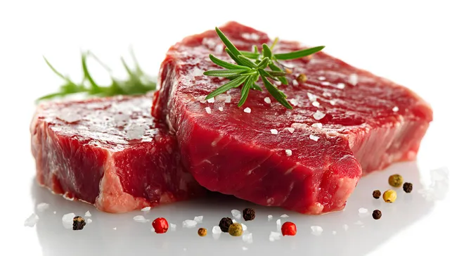 Köstliche Rindersteaks mit Gewürzen und Kräutern