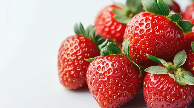 Köstliche rote Erdbeeren auf weißem Hintergrund