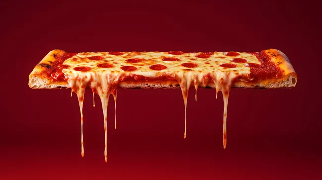 Köstliche Salamipizza mit geschmolzenem Käse