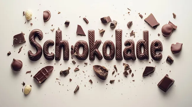 Köstliche Schokolade in natürlicher Optik