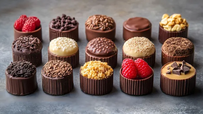 Köstliche Schokoladen-Pralinés mit Frucht- und Nussfüllungen