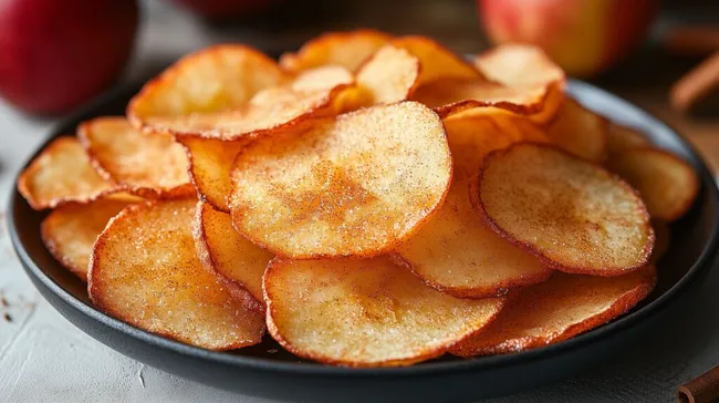 Köstliche selbstgemachte Apfel-Chips