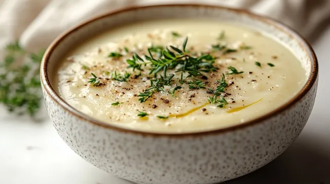 Köstliche Spargelsuppe mit frischen Kräutern