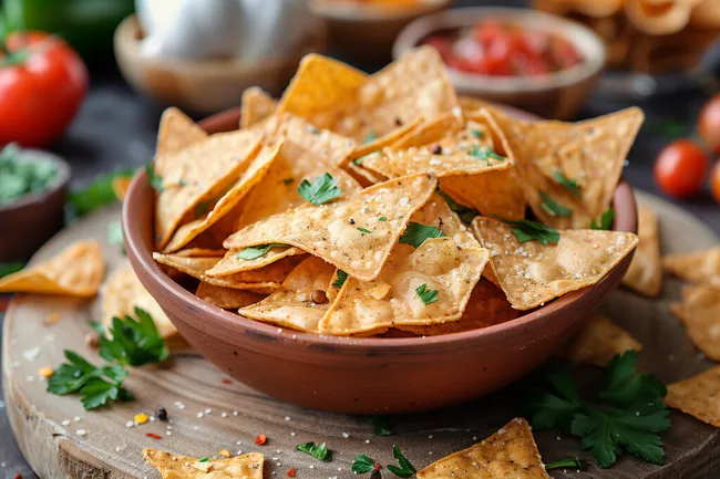 Köstliche Tortilla-Chips mit frischen Zutaten