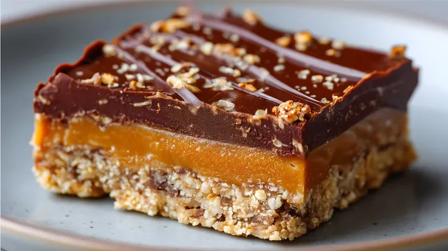 Köstliche vegane Schokoschnitte mit karamellisierter Nuss-Kruste