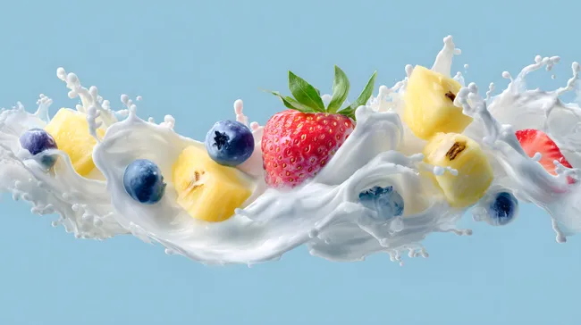 Köstlicher Früchte-Smoothie mit spritziger Milch