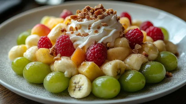 Köstlicher Früchtetraum in rustikaler Schale