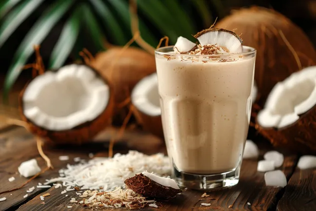 Köstlicher karibischer Kokos-Smoothie