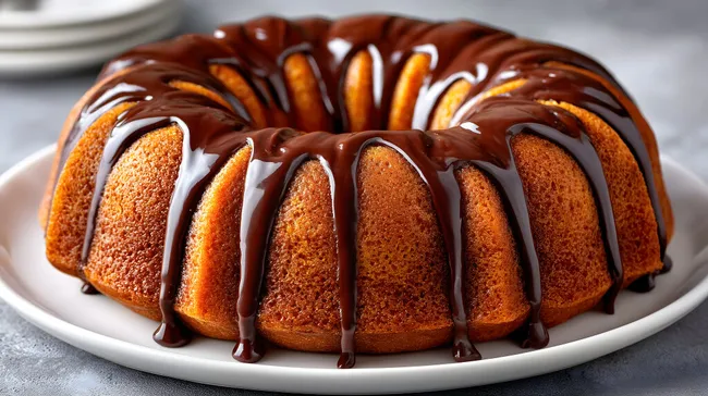 Köstlicher Schokoladen-Gugelhupf auf weißem Teller