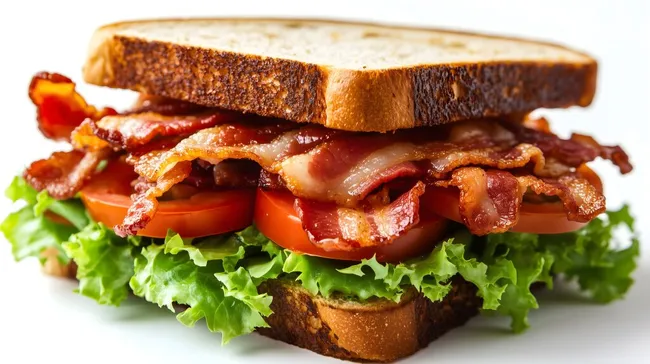 Köstliches BLT-Sandwich mit Speck und frischen Tomaten