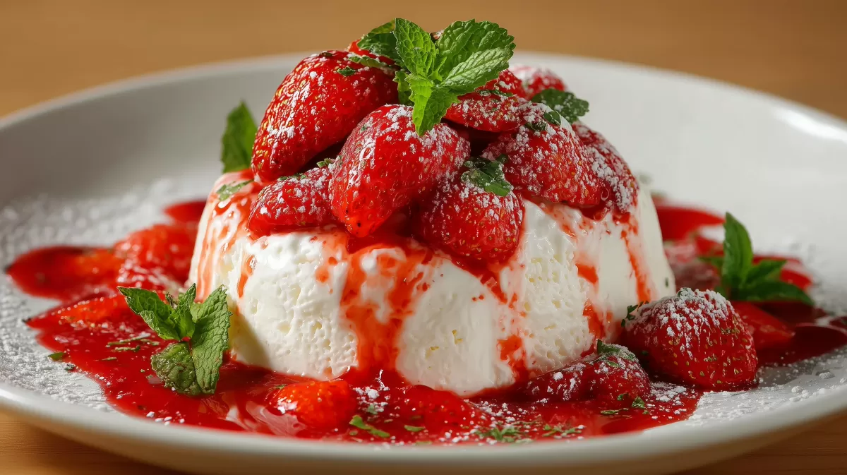 Köstliches Erdbeer-Dessert mit Minze