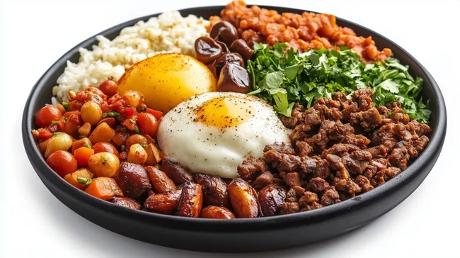 Köstliches kolumbianisches Bandeja Paisa Gericht