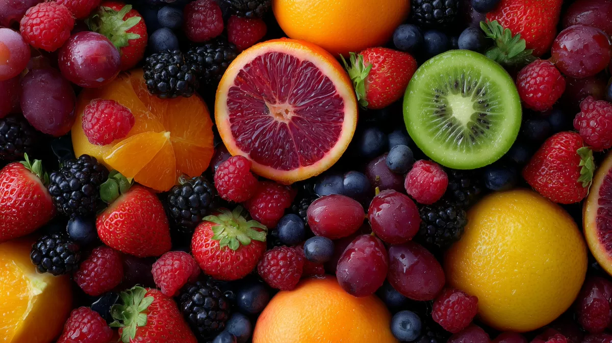 Köstliches Obst-Arrangement voller Farben und Vitamine