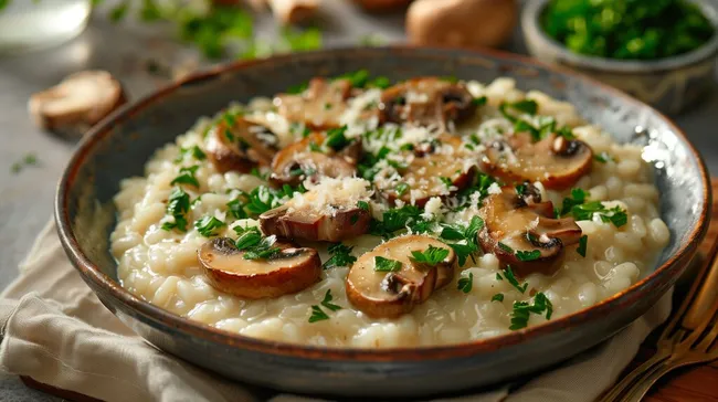 Köstliches Pilz-Risotto mit Kräutern