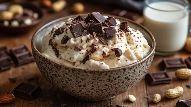 Köstliches Schokoladen-Bananeneis mit Nüssen