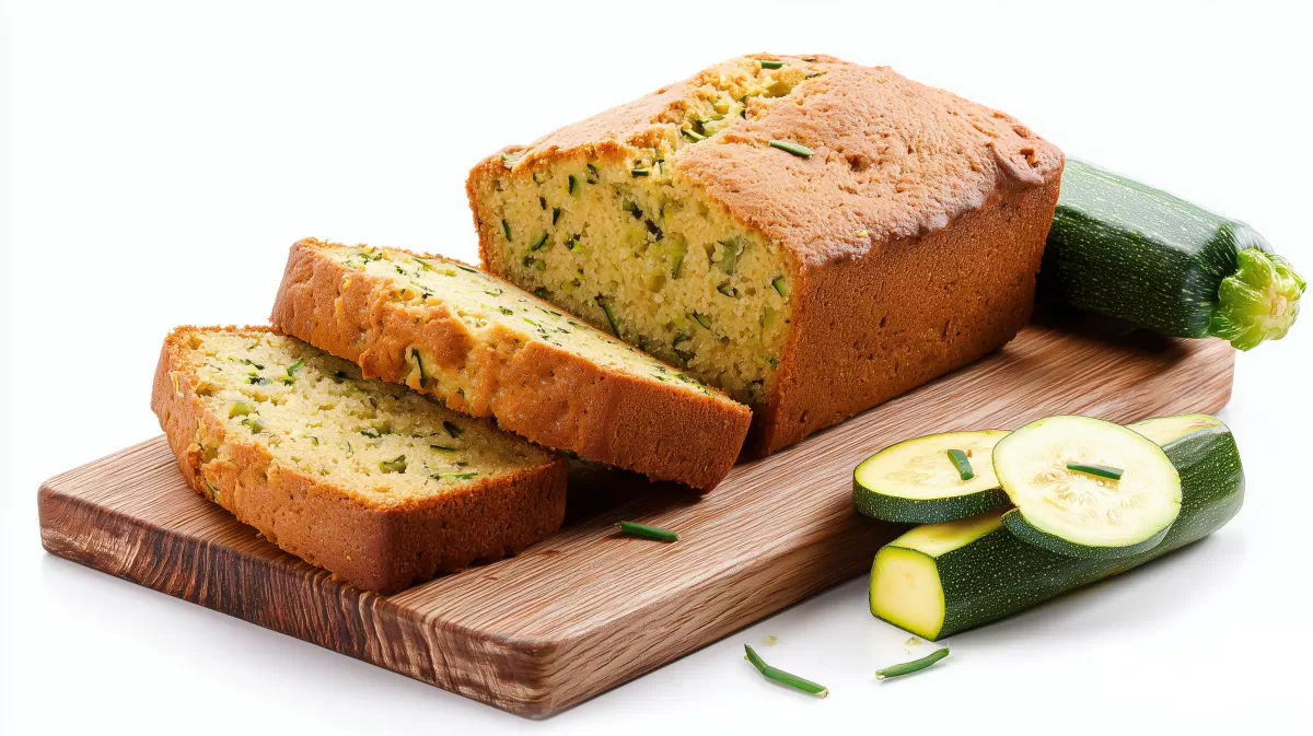 Köstliches Zucchini-Brot auf Holzbrett