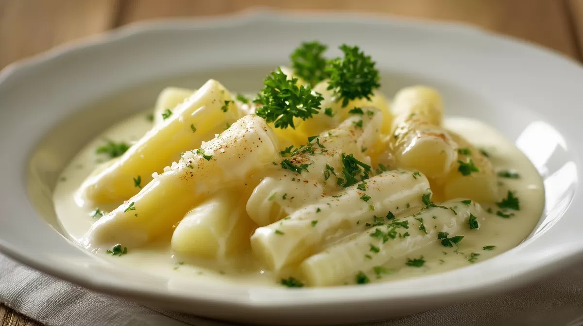 Kohlrabigemüse mit heller Sauce und Petersilie