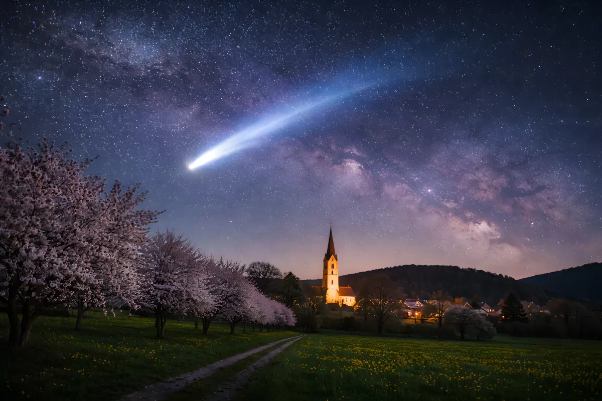 Komet C/2026 A1 – Osterkomet am Nachthimmel
