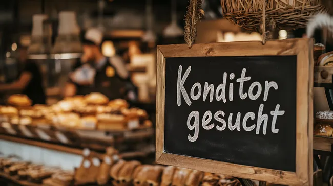 Konditor-Jobangebot in traditioneller Bäckerei