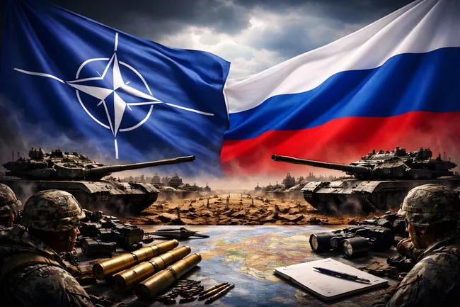Konfrontation zwischen NATO und Russland auf dem Schlachtfeld