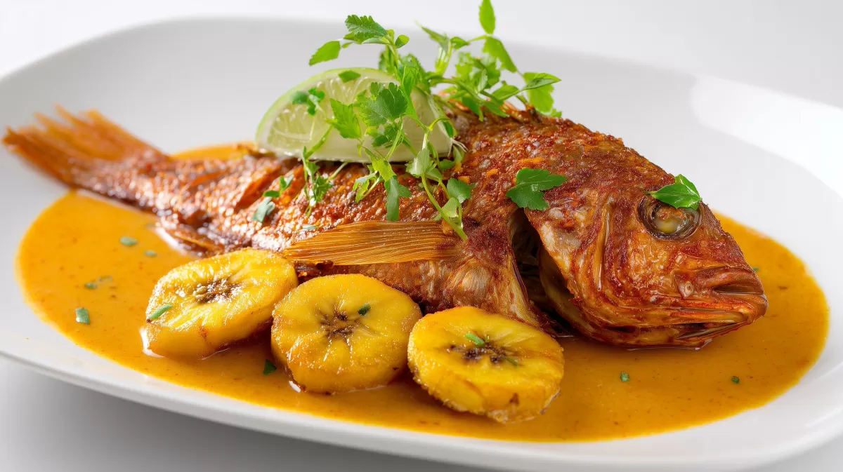 Kongolesischer Capitaine Backfisch mit Kochbananen