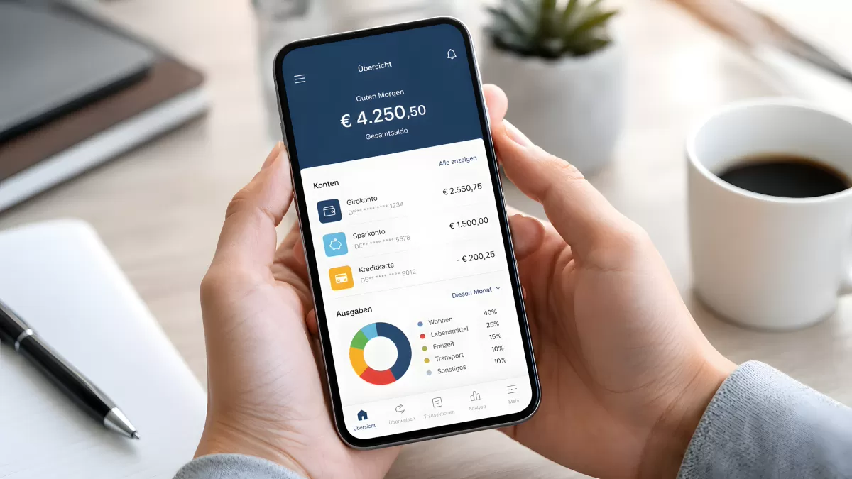 Kontoübersicht in der Smartphone-Banking-App