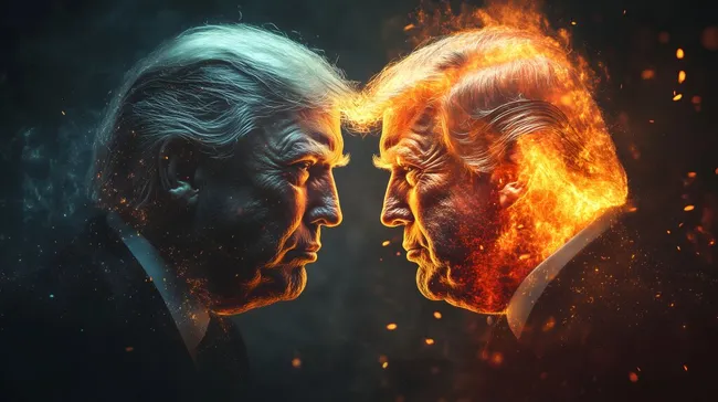 Kontrast von Feuer und Eis in politischem Duell